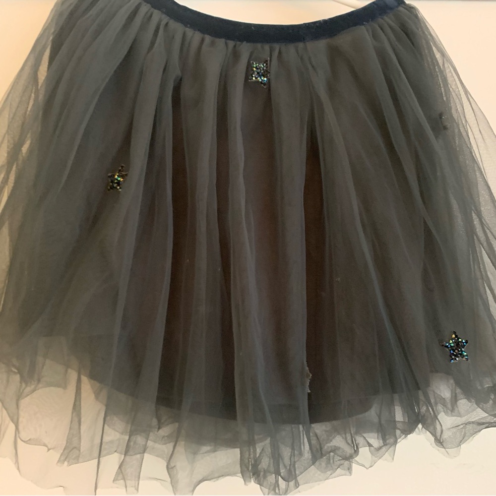 Zara - tulle sparkle stars details sequin tulle skirt -size 9-10- 140cm